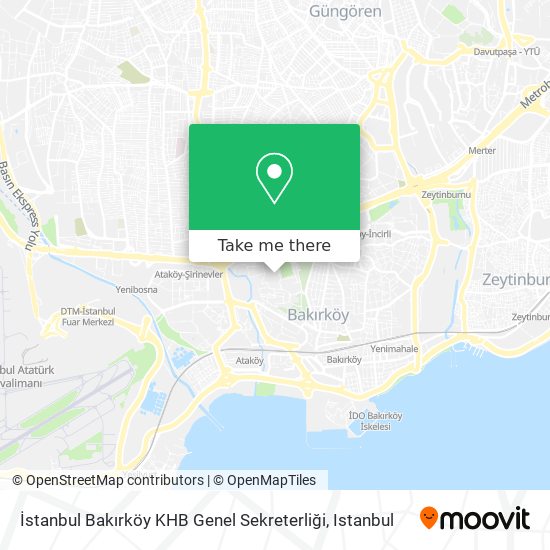 İstanbul Bakırköy KHB Genel Sekreterliği map