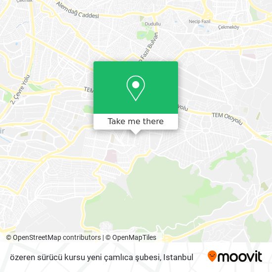 özeren sürücü kursu yeni çamlıca şubesi map