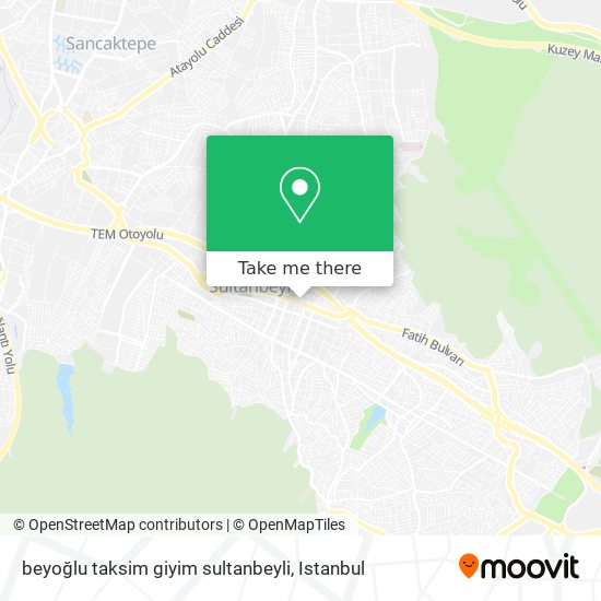 beyoğlu taksim giyim sultanbeyli map