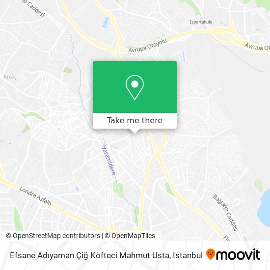 Efsane Adıyaman Çiğ Köfteci Mahmut Usta map