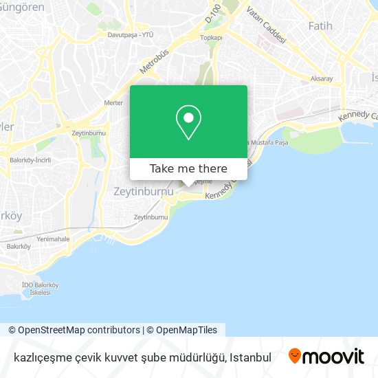 kazlıçeşme çevik kuvvet şube müdürlüğü map