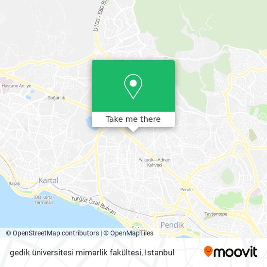 gedik üniversitesi mimarlik fakültesi map