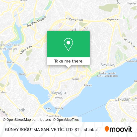 GÜNAY SOĞUTMA SAN. VE TİC. LTD. ŞTİ map