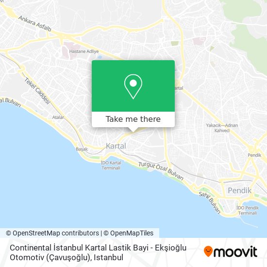 Continental İstanbul Kartal Lastik Bayi - Ekşioğlu Otomotiv (Çavuşoğlu) map