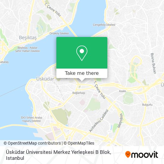 Üsküdar Üniversitesi Merkez Yerleşkesi B Blok map