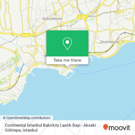 Continental İstanbul Bakırköy Lastik Bayi - Akseki Göktepe map