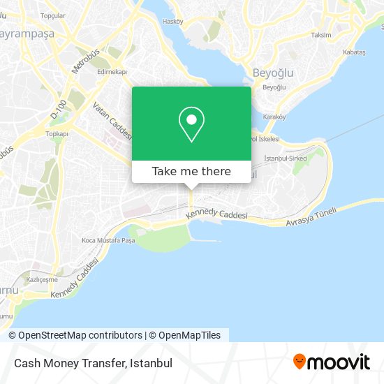 Cash Money Transfer map