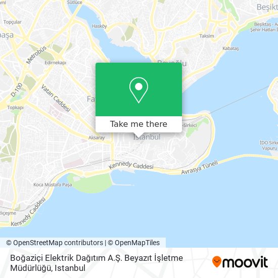 Boğaziçi Elektrik Dağıtım A.Ş. Beyazıt İşletme Müdürlüğü map