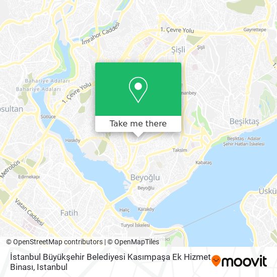 İstanbul Büyükşehir Belediyesi Kasımpaşa Ek Hizmet Binası map
