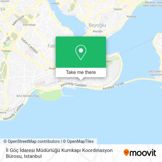 İl Göç İdaresi Müdürlüğü Kumkapı Koordinasyon Bürosu map