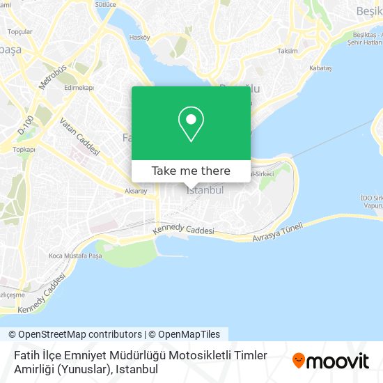 Fatih İlçe Emniyet Müdürlüğü Motosikletli Timler Amirliği (Yunuslar) map