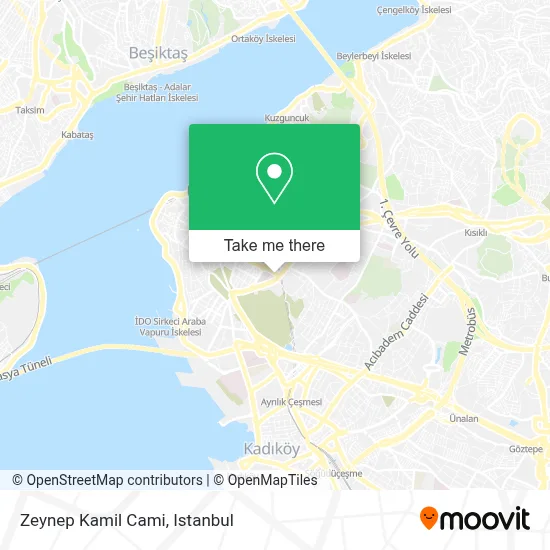 Zeynep Kamil Cami map