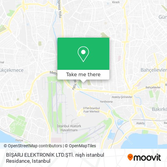 BİŞARJ ELEKTRONİK LTD.ŞTİ. nişh istanbul Residance map