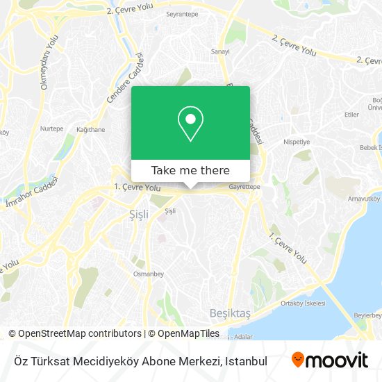 Öz Türksat Mecidiyeköy Abone Merkezi map