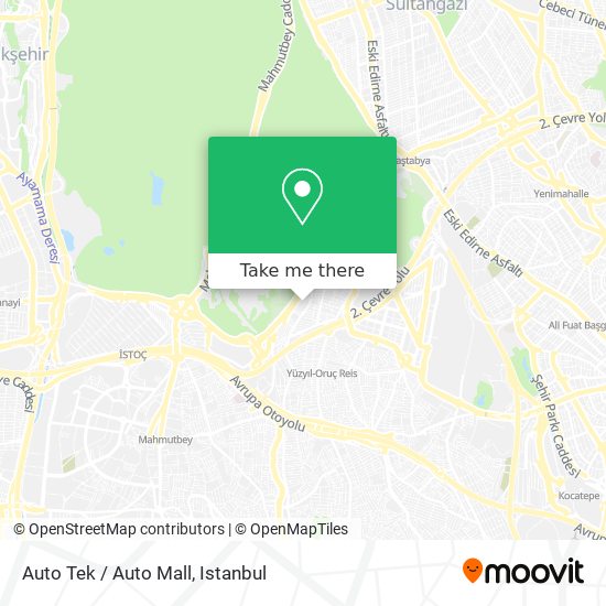 how to get to auto tek auto mall in bagcilar by bus metro or cable car