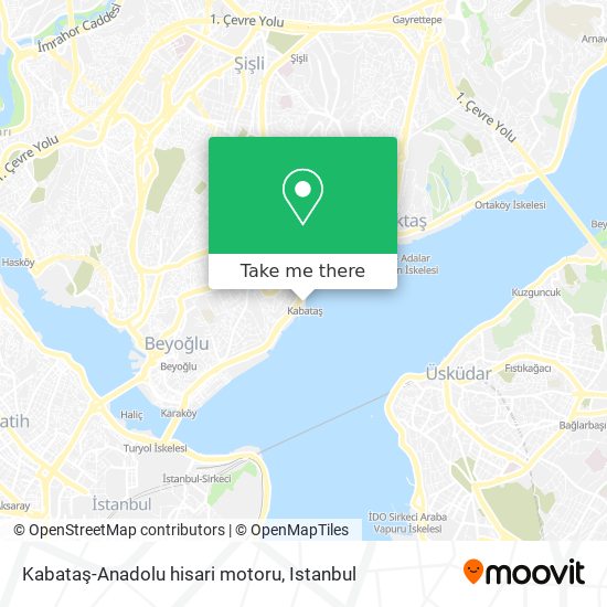 Kabataş-Anadolu hisari motoru map