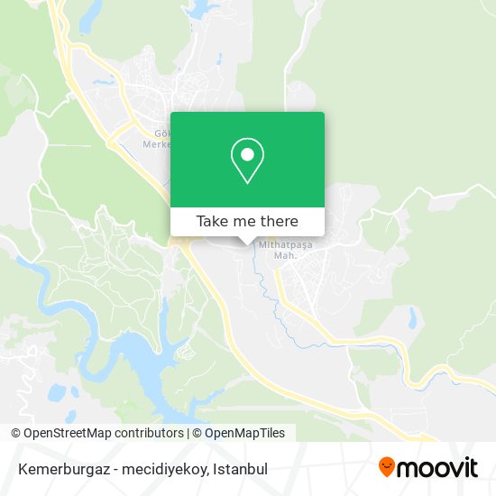 Kemerburgaz - mecidiyekoy map