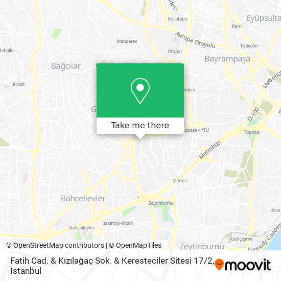 Fatih Cad. & Kızılağaç Sok. & Keresteciler Sitesi 17 / 2 map