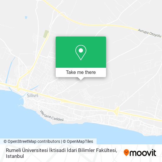 Rumeli Üniversitesi İktisadi İdari Bilimler Fakültesi map