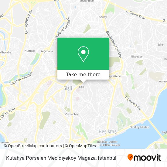 Kutahya Porselen Mecidiyekoy Magaza map