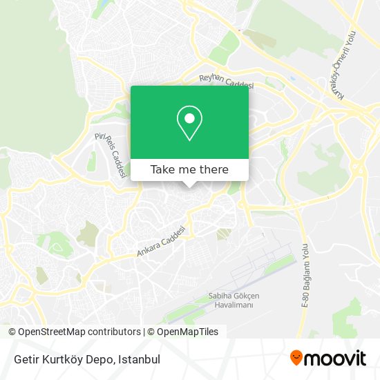 Getir Kurtköy Depo map