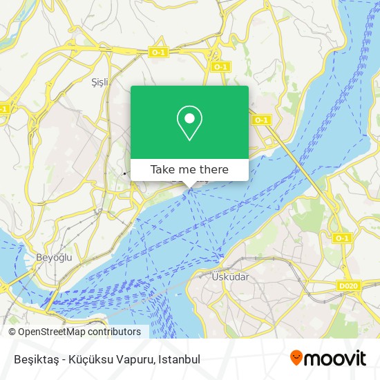 Beşiktaş - Küçüksu Vapuru map