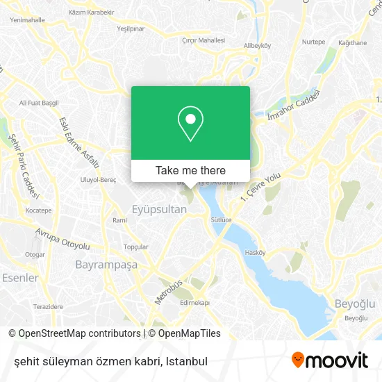 şehit süleyman özmen kabri map