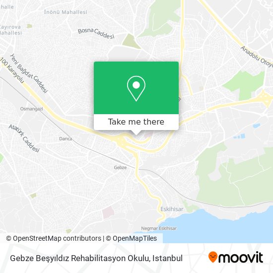 Gebze Beşyıldız Rehabilitasyon Okulu map