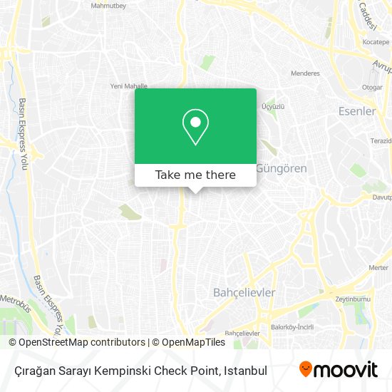 Çırağan Sarayı Kempinski Check Point map