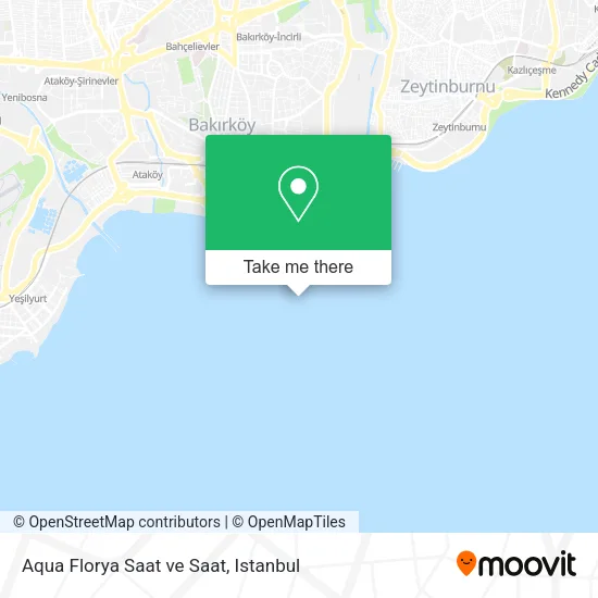 Aqua Florya Saat ve Saat map