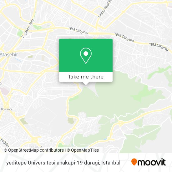 yeditepe Üniversitesi anakapi-19 duragi map
