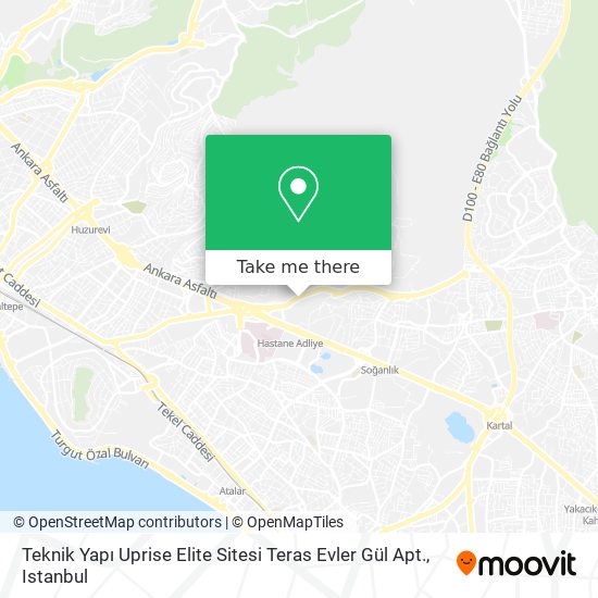 Teknik Yapı Uprise Elite Sitesi Teras Evler Gül Apt. map