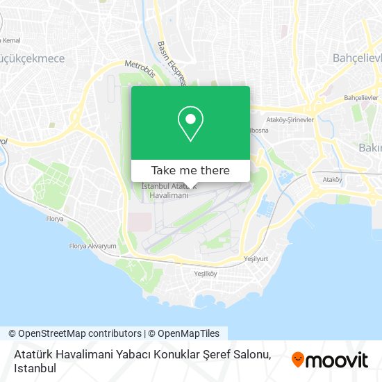 Atatürk Havalimani Yabacı Konuklar Şeref Salonu map