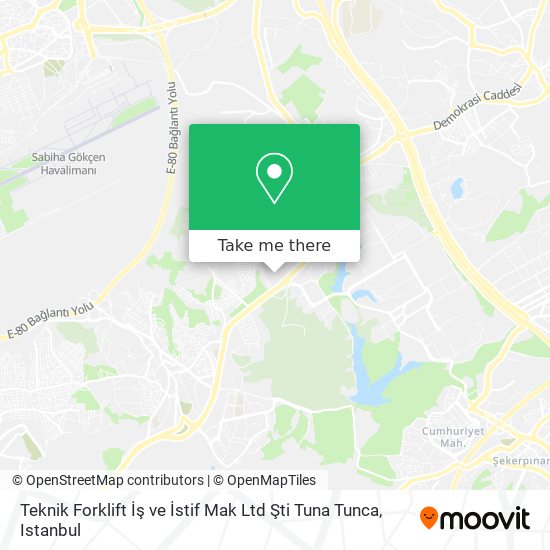 Teknik Forklift İş ve İstif Mak Ltd Şti Tuna Tunca map
