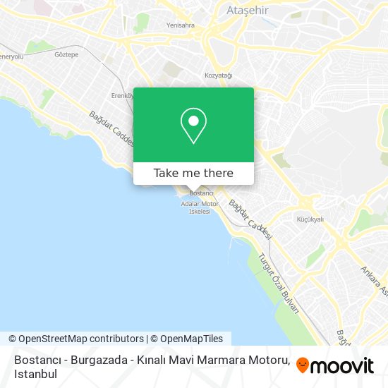 Bostancı - Burgazada - Kınalı Mavi Marmara Motoru map