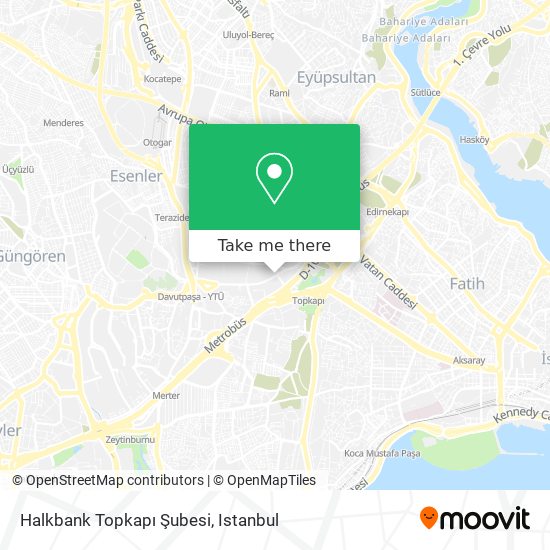 Halkbank Topkapı Şubesi map