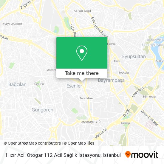 Hızır Acil Otogar 112 Acil Sağlık İstasyonu map