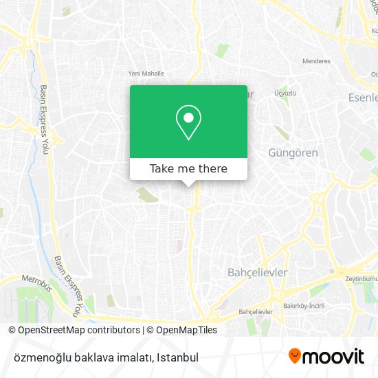 özmenoğlu baklava imalatı map