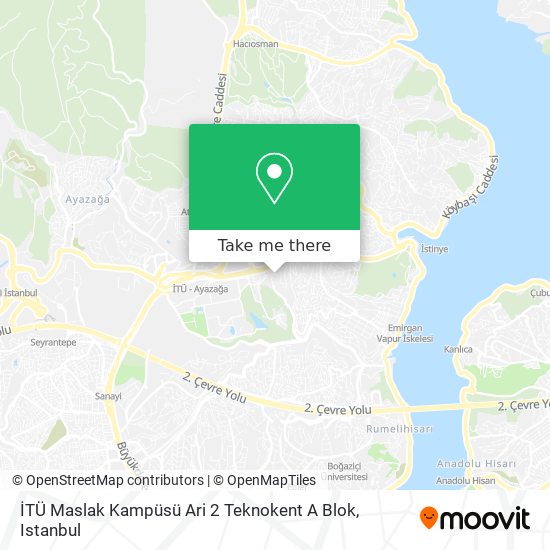 İTÜ Maslak Kampüsü Ari 2 Teknokent A Blok map