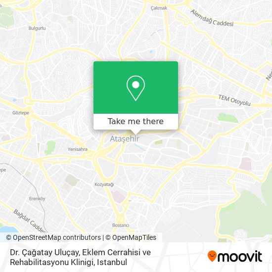 Dr. Çağatay Uluçay, Eklem Cerrahisi ve Rehabilitasyonu Klinigi map