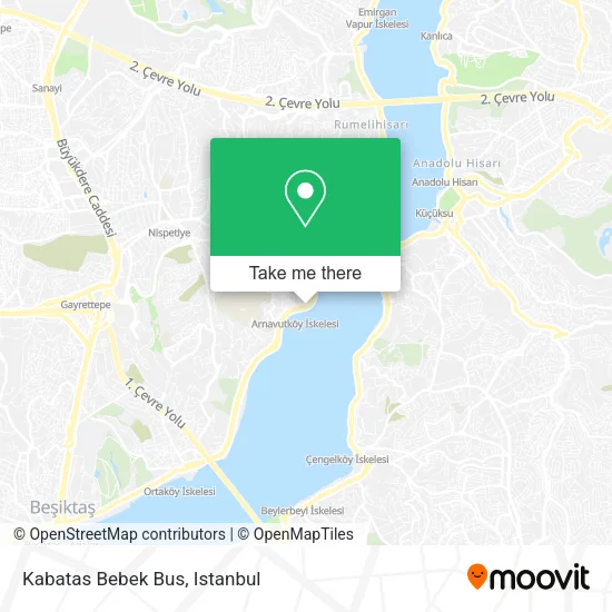 Kabatas Bebek Bus map