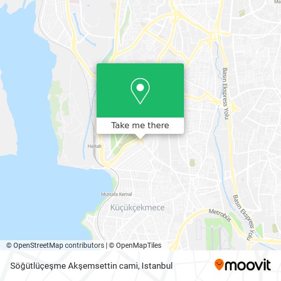 Söğütlüçeşme Akşemsettin cami map