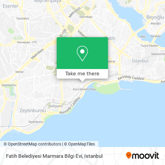 Fatih Belediyesi Marmara Bilgi Evi map