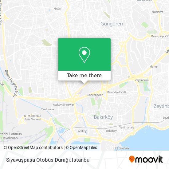 Siyavuşpaşa Otobüs Durağı map