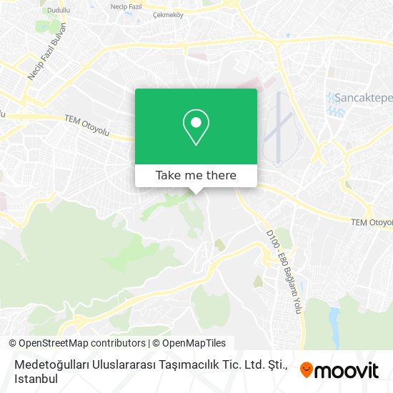 Medetoğulları Uluslararası Taşımacılık Tic. Ltd. Şti. map