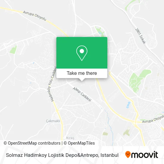 Solmaz Hadimkoy Lojistik Depo&Antrepo map