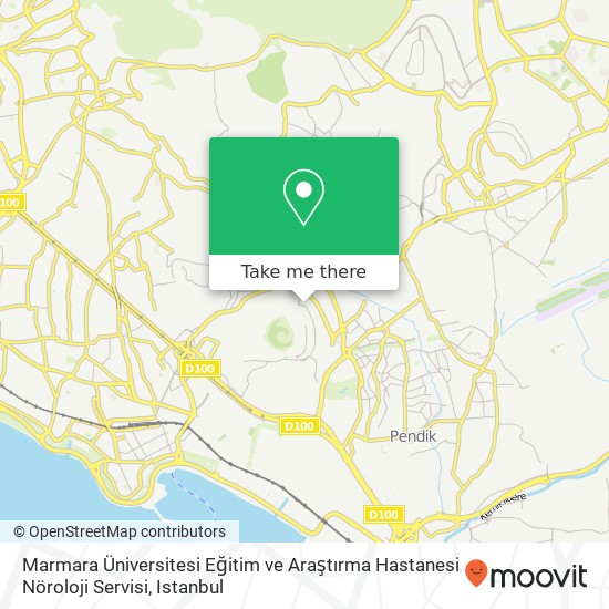 Marmara Üniversitesi Eğitim ve Araştırma Hastanesi Nöroloji Servisi map