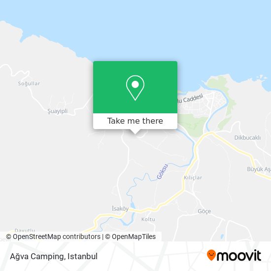 Ağva Camping map