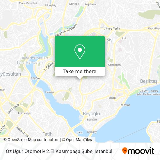 Öz Uğur Otomotiv 2.El Kasımpaşa Şube map