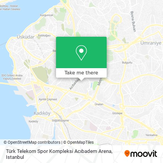 Türk Telekom Spor Kompleksi Acıbadem Arena map